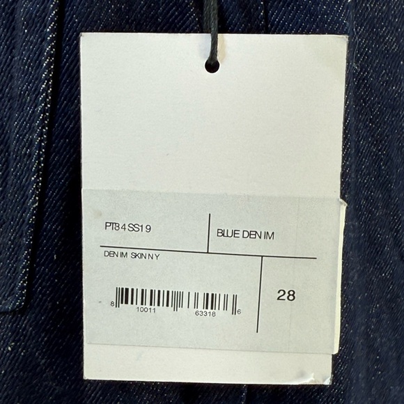 Brandon Maxwell High Rise Classic Straight leg Skinny Dark Blue Denim Size 28 - Picture 3 of 16